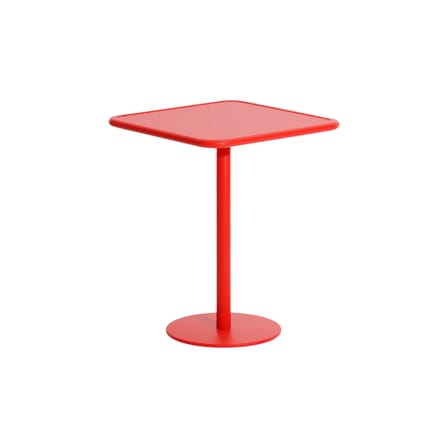 Week-end Square table metal red / 60 x 60 cm - Aluminium - Petite Friture