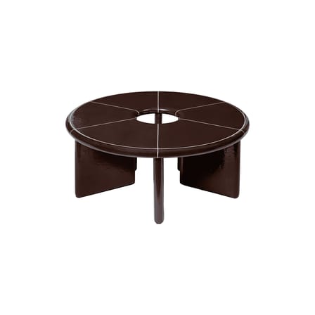 Table basse Deya / Ø 80 x H 32 cm - Béton émaillé - Ferm Living