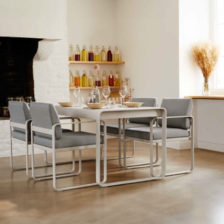 Table rectangulaire Bellevie métal marron / 140 x 80 cm - 4 personnes - Fermob