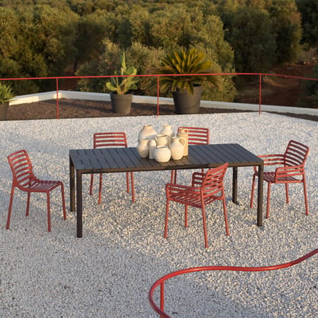 Table à rallonge Tevere noir / 211-275 x 100 cm - NARDI