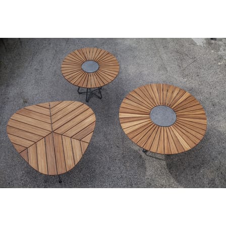 Table ronde Circle bois naturel /  Ø 150 cm - Bambou & granit - Houe