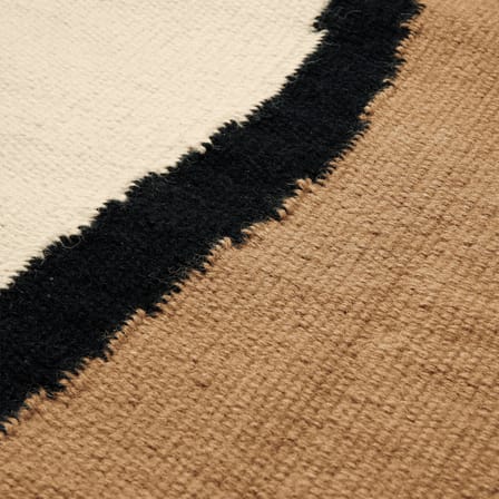 Tapis Soil tissu beige / Kelim tissé main - 200 x 300 cm - Ferm Living