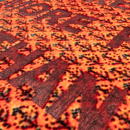 Teppich Burnt - Freedom textil bunt / 80 x 120 cm - Durch Verbrennung erhaltene Beschriftung - Seletti
