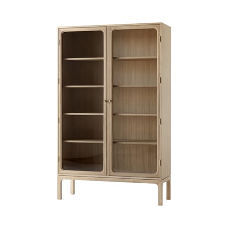 Vaisselier Trace Double SC88 bois naturel / L 120 x H 192 cm - &tradition