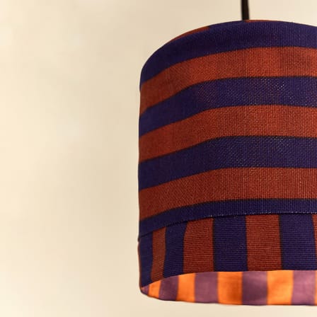 Abat-jour Linda tissu bleu / Ø 20 x H 21 cm - NOBODINOZ