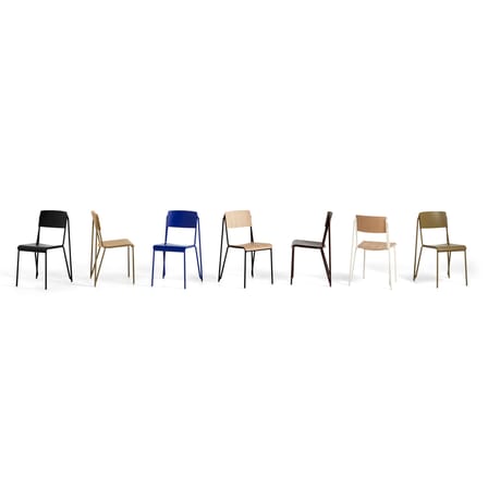 Chaise empilable Petit standard bois bleu - Hay