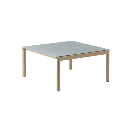 Couple Coffee table ceramic blue / 84.4 x 80 x H 40 cm - Reversible stoneware tabletop - Muuto