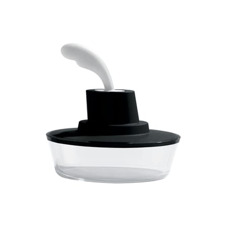 Beurrier Ship Shape plastique noir / Avec couteau intégré - Alessi