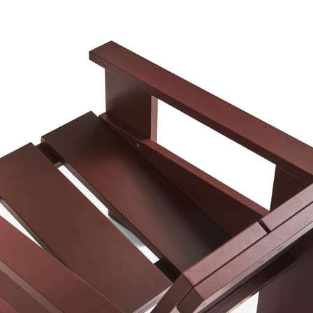 Fauteuil lounge Crate Outdoor bois rouge / Gerrit Rietveld, 1934 - Hay