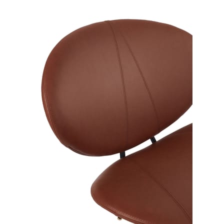 Fauteuil rembourré Semper cuir marron beige - AYTM