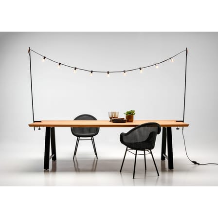 Guirlande lumineuse extérieur Light My Table plastique noir / Avec fixations pour plateaux de tables - Vincent Sheppard
