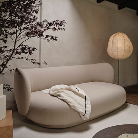 Lampadaire Kurbis Tall papier blanc / Ø 60 x H 137.6 cm - Ferm Living