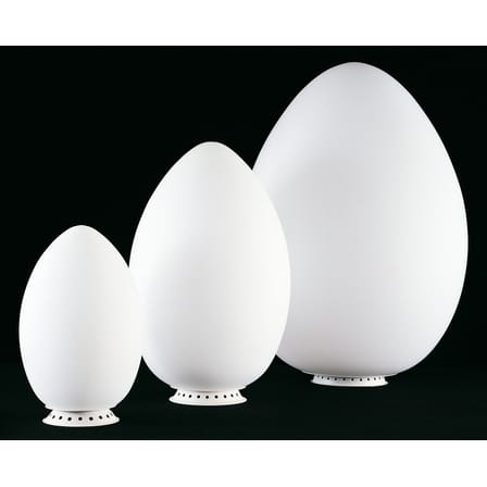 Lampe de table Uovo Medium verre blanc / Ø 27 x H 44 cm - Ben Swildens, 1972 - Fontana Arte