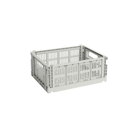 Panier Colour Crate plastique gris Medium / 26,5 x 34,5 cm - Recyclé - Hay