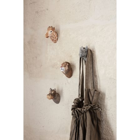 Patère Animal bois multicolore / Lion - sculpté main - Ferm Living