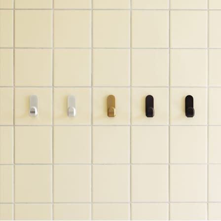 Set de 2 patère Curve Mini métal / H 5,8 cm - Normann Copenhagen