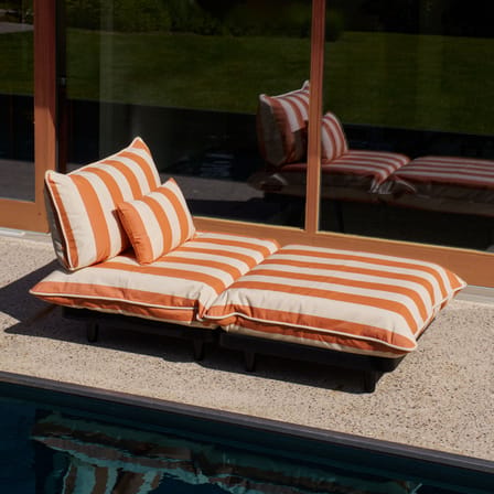 Pouf d'extérieur Paletti tissu orange / 90 x 90 cm - Fatboy