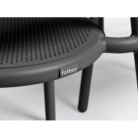 Toní Stackable armchair metal black / Set of 2 Stackable armchairs - Fatboy