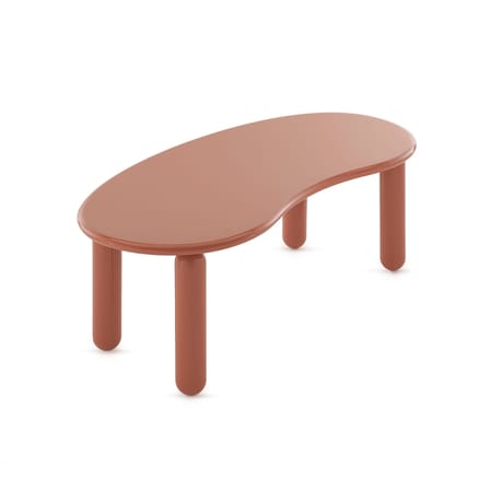 Table basse Undique Mas bois orange / 119 x 59 x H 44 cm - Patricia Urquiola, 2023 - Kartell