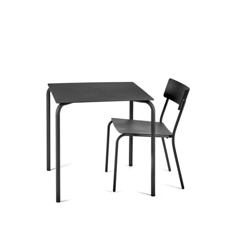 Table carrée August métal noir / Aluminium - 70 x 70 cm - Serax