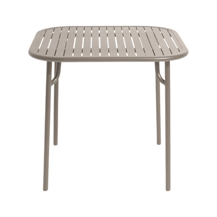 Table carrée Week-end Bistrot métal beige / 85 x 85 cm - Aluminium - Petite Friture