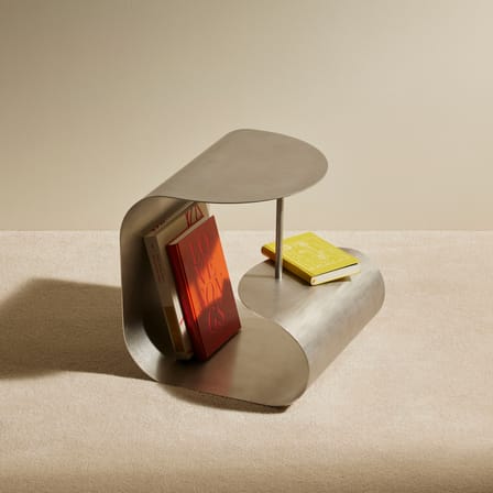 Table d'appoint Gégé métal argent / 45 x 45 x H 45 cm - Maison Sarah Lavoine