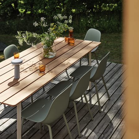 Table rectangulaire 70/70 OUTDOOR bois naturel / 225 x 90 cm - Muuto