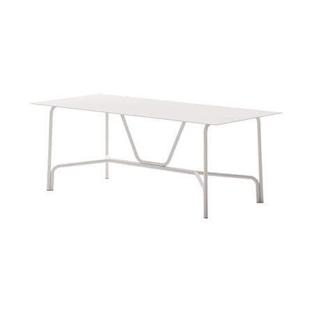 Table rectangulaire Salo métal beige / 203 x 90 cm - Unopiu