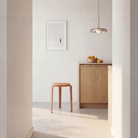Tabouret empilable Lou Chroma bois rouge / Bois éco-certifié - TIPTOE