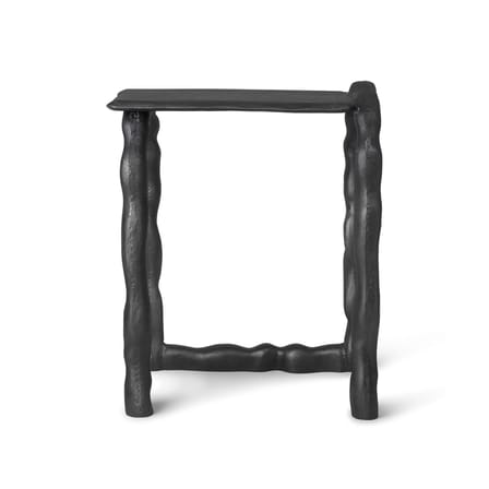 Table d'appoint Rotben métal noir / Tabouret - Fonte d'aluminium recyclée - Ferm Living
