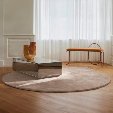 Tappeto Stilla tessuto beige / 265 x 220 cm - AYTM