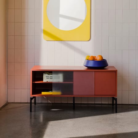 Meuble TV Met Mini bois orange / L 116 x H 55 cm - NOO.MA