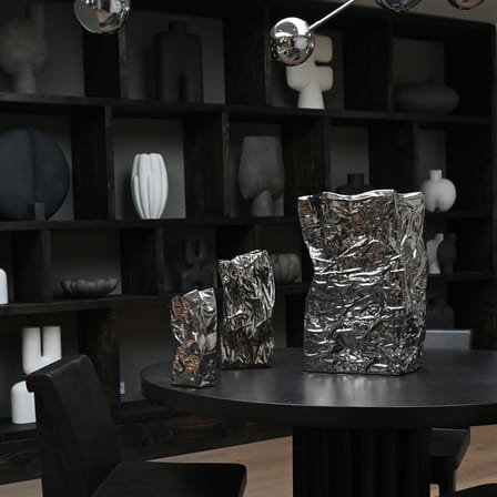 Vase Kami Mini céramique argent / L 13 x H 25 cm - 101 COPENHAGEN