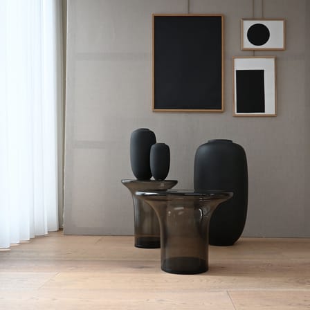 Vase Sunao Slim Hexa céramique noir / Ø 35 x H 68 cm - 101 COPENHAGEN