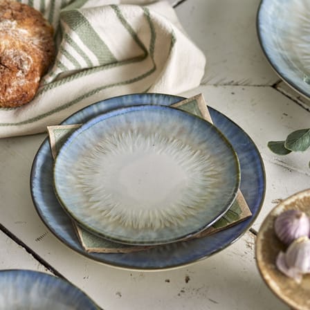 Assiette à dessert Calen céramique bleu / Ø 18 cm - Bloomingville