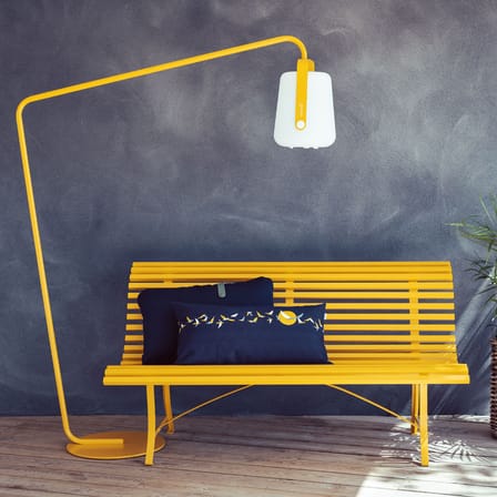 Banc avec dossier Louisiane métal jaune / L 150 cm - Fermob