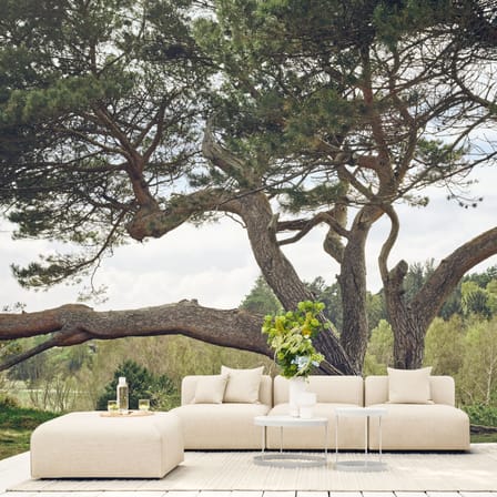 Canapé de jardin modulable Arke tissu beige / 3 modules - L 270 cm - Bolia