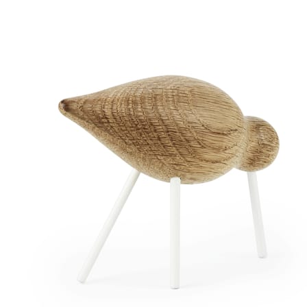 Décoration Oiseau Shorebird M bois naturel / L 15 x H 11 cm - Normann Copenhagen
