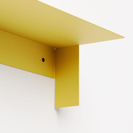 Étagère Pli Floating métal jaune / 20 x 20 cm - TIPTOE