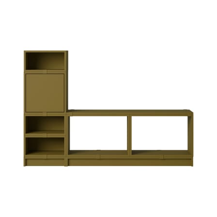 Etagère Stacked / Banc intégré - Configuration 1 / L 174 x P 35 x H 119 cm - Muuto