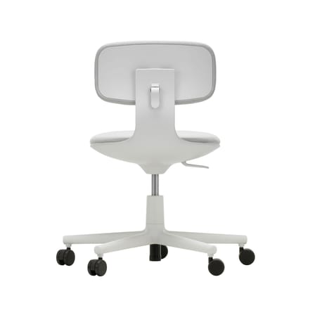 Fauteuil à roulettes Rookie tissu gris / H 39 à 51 cm - Vitra