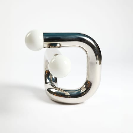 Lampe de table Sphinx métal argent - Axel Chay