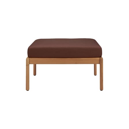 Outdoor-Hocker Jack Outdoor textil holz rot / 71 x 54 cm - Teakholz - Ethnicraft