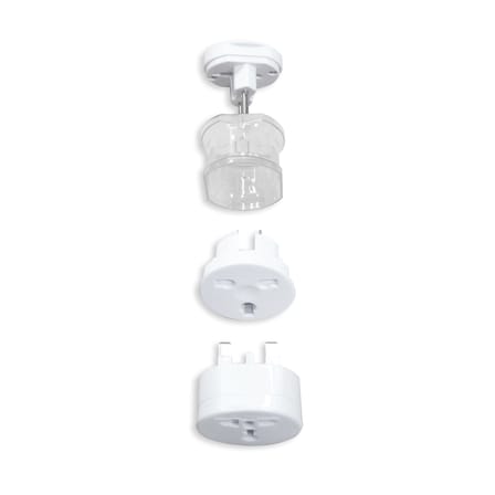  Plug adapter plastic material white / International mains plug - NX