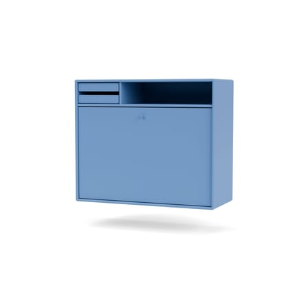 Secrétaire mural Studio bois bleu / L 69,6 x H 58,2 cm - MONTANA
