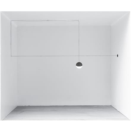 Sospensione String Light Sphere metallo nero LED / Cavo decorativo da 12 metri - Flos