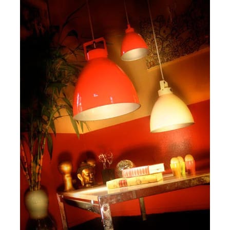 Suspension Augustin métal orange Small Ø 16 cm - Jieldé
