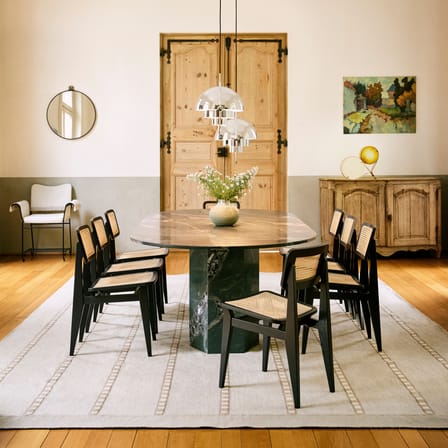 Table ovale Epic Outdoor vert / 240 x 120 cm (8 personnes) - Quartzite - Gubi