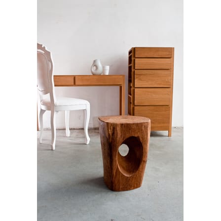 Tabouret Devil's Eye bois naturel - Pols Potten