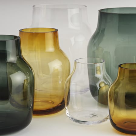 Vase Silent verre transparent / Ø 15 x H 19 cm - Muuto